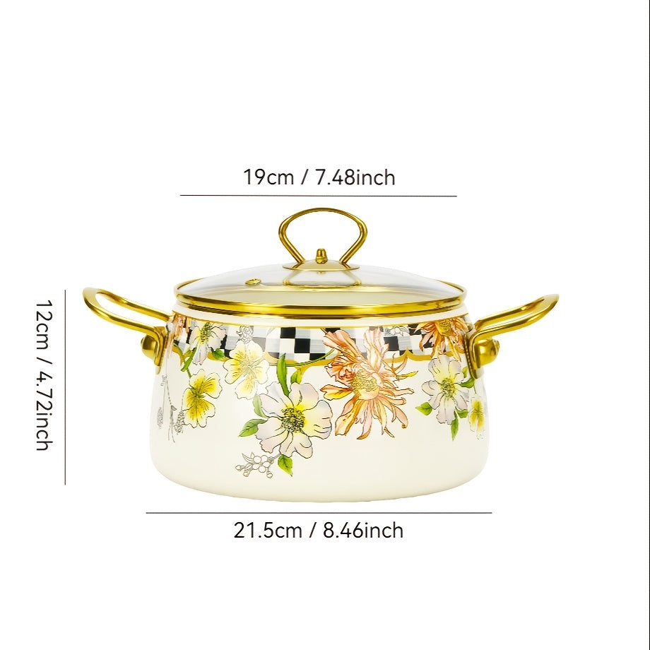 Qoplangan pishirish qozoni, pishirish va bug'lash uchun bardoshli keramik oshxona anjomlari