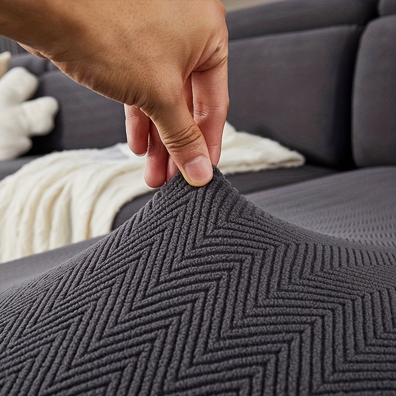 All-Season Solid Color Sofa Cover for Pets and Scratches Protection