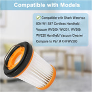 Set of 4 Replacement Filters for Wandvac Vacuum Cleaners Compatible with WV200 WV201 WV205 WV220 WV221 WV250 WV251 UV200CCO