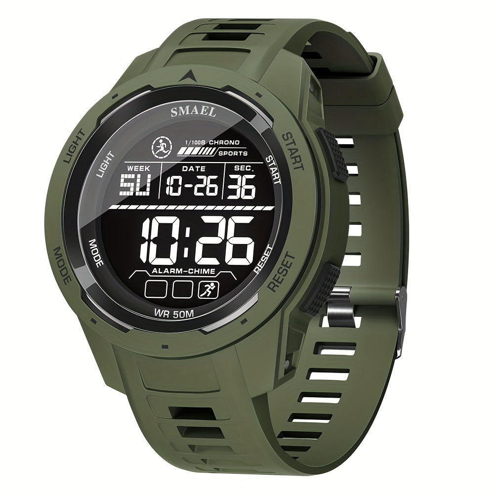 Men's LED Sports Watch Waterproof Shockproof Military Tactical Alarm Clock