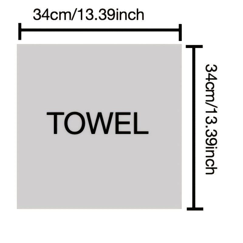 Set of 4 Cotton Long-Haired Face and Hand Towels 34x34cm Soft Absorbent Quick-Drying