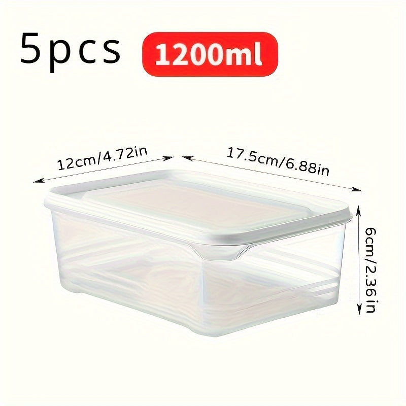 Frozen Meat Storage Box with 5 Compartments Food-Grade Grid Organizer