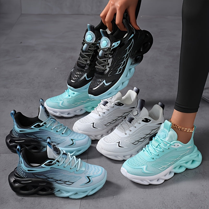 Женские сетчатые кроссовки для бега светло-голубые повседневные спортивные туфли