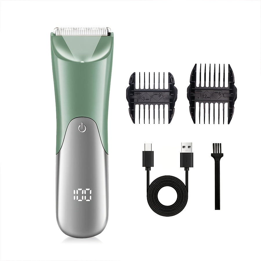 Men's body hair trimmer electric shaver USB rechargeable 500mAh battery