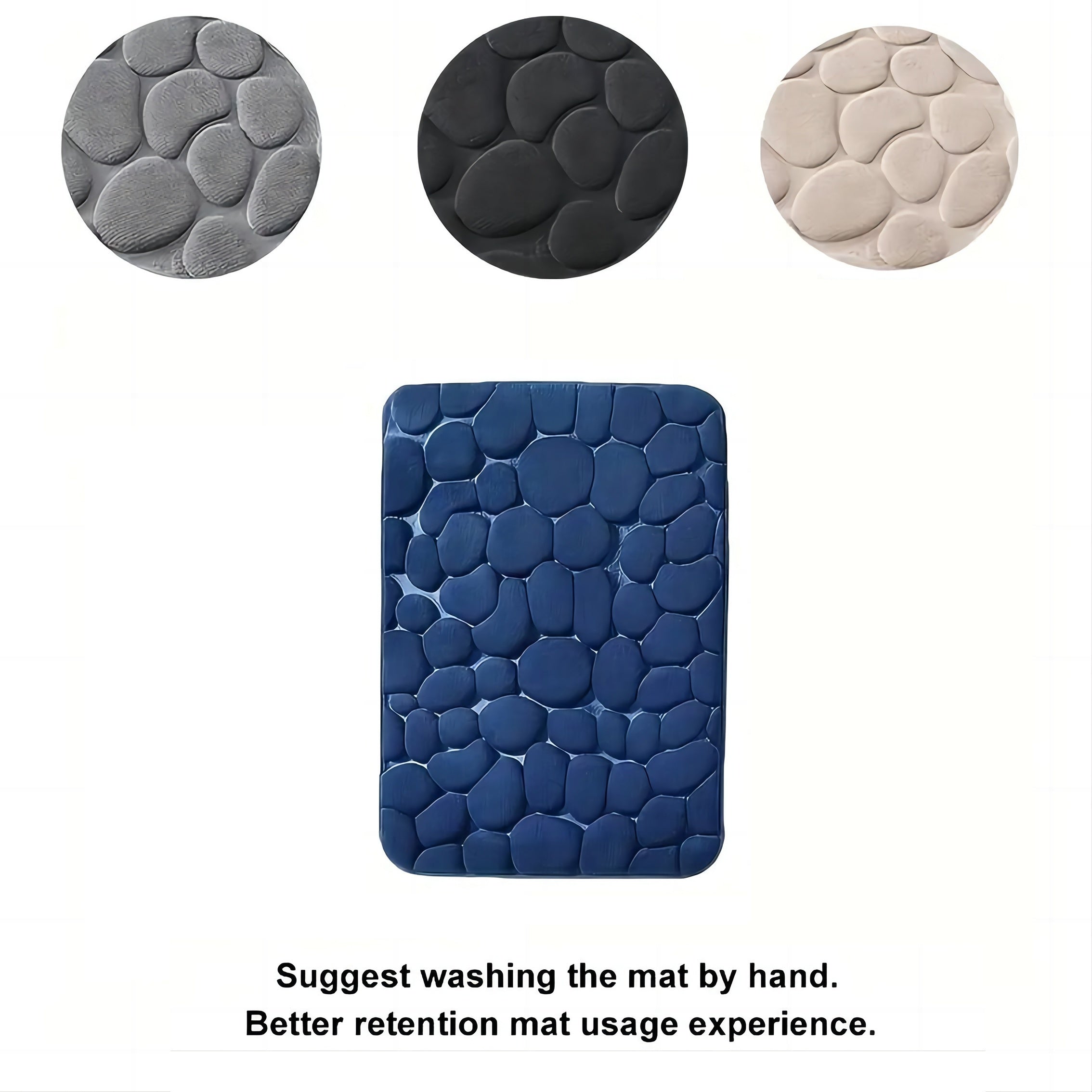Memory Cotton Bathroom Floor Mat Water Absorbent Non-Slip Doorstep Carpet