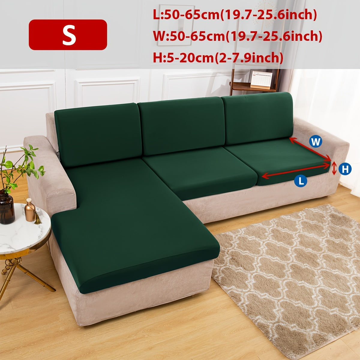 Klassik cho'ziladigan divan qoplamasi, armchair'dan bo'lak divanlargacha mos keladigan elastik lenta slipcover, mashinada yuviladigan polyester va spandeks aralashmasi, bitta o'rindiqdan to'rt o'rindiqli divanlargacha mos keladi.