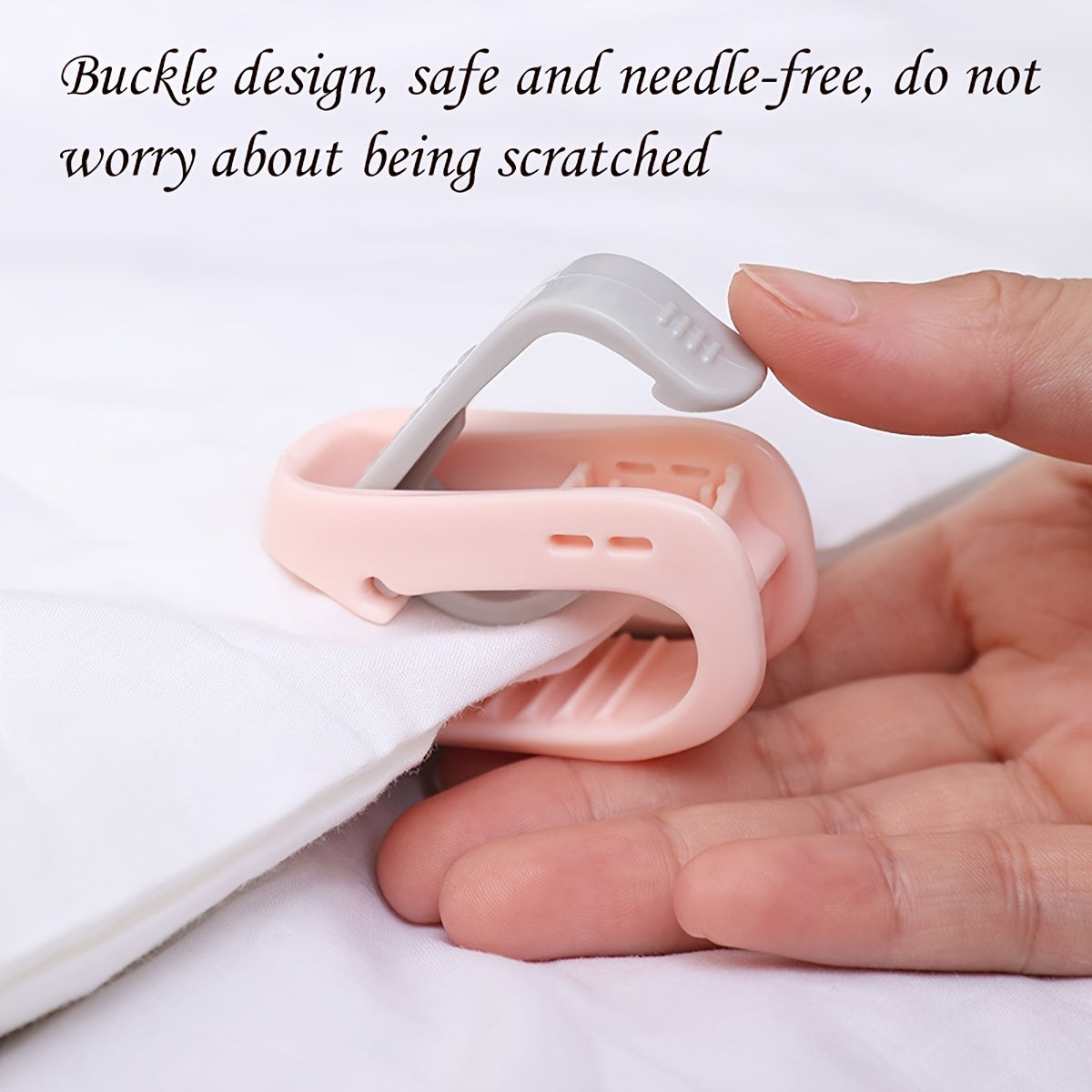 Set of 6 No-Slip Bed Sheet Clips for Quilts and Curtains in Multiple Colors