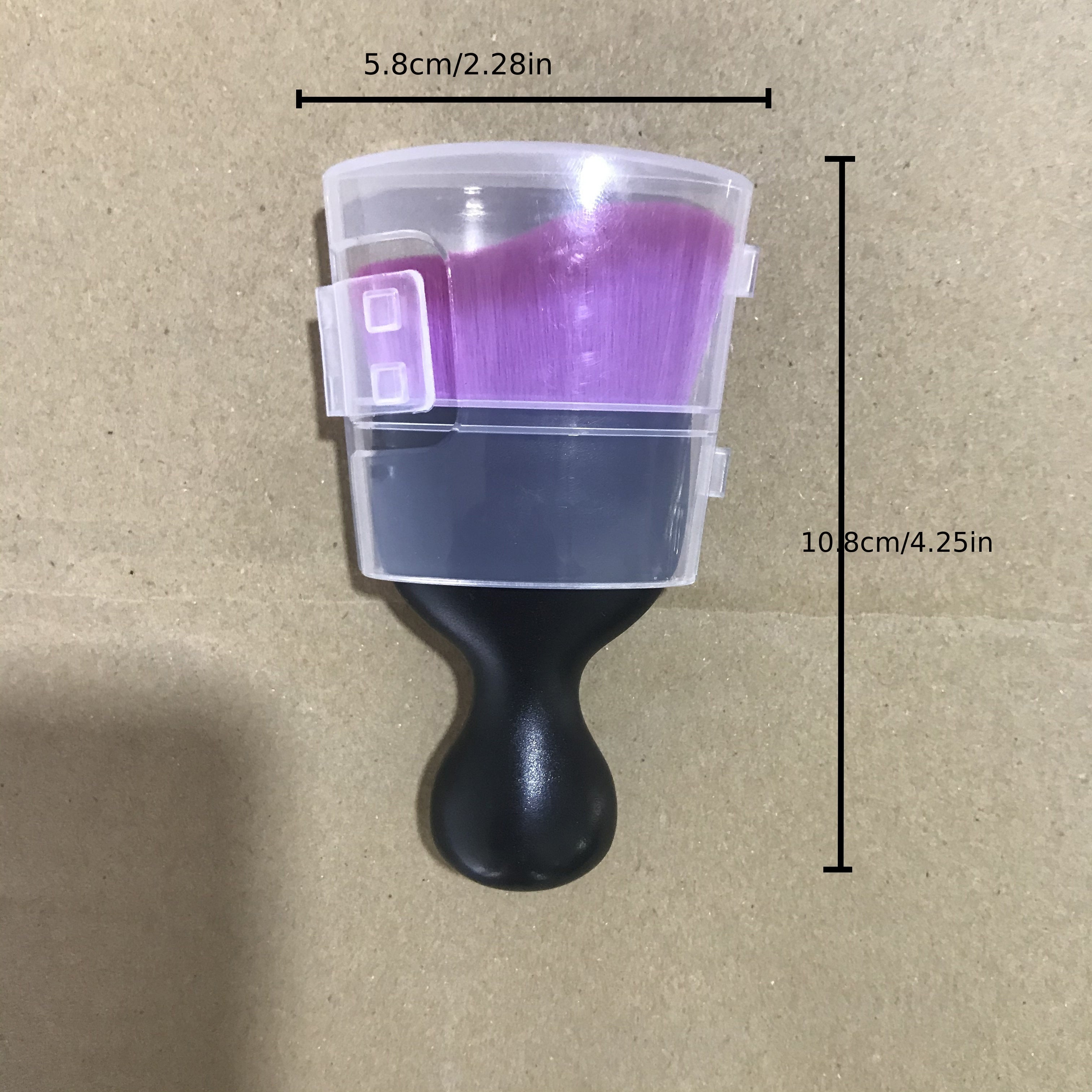 Ikki rangli yumshoq qirralar bilan avtomobil ichki qismi uchun detallar cho'tkasi, kompakt o'lcham, ergonomik tutqich