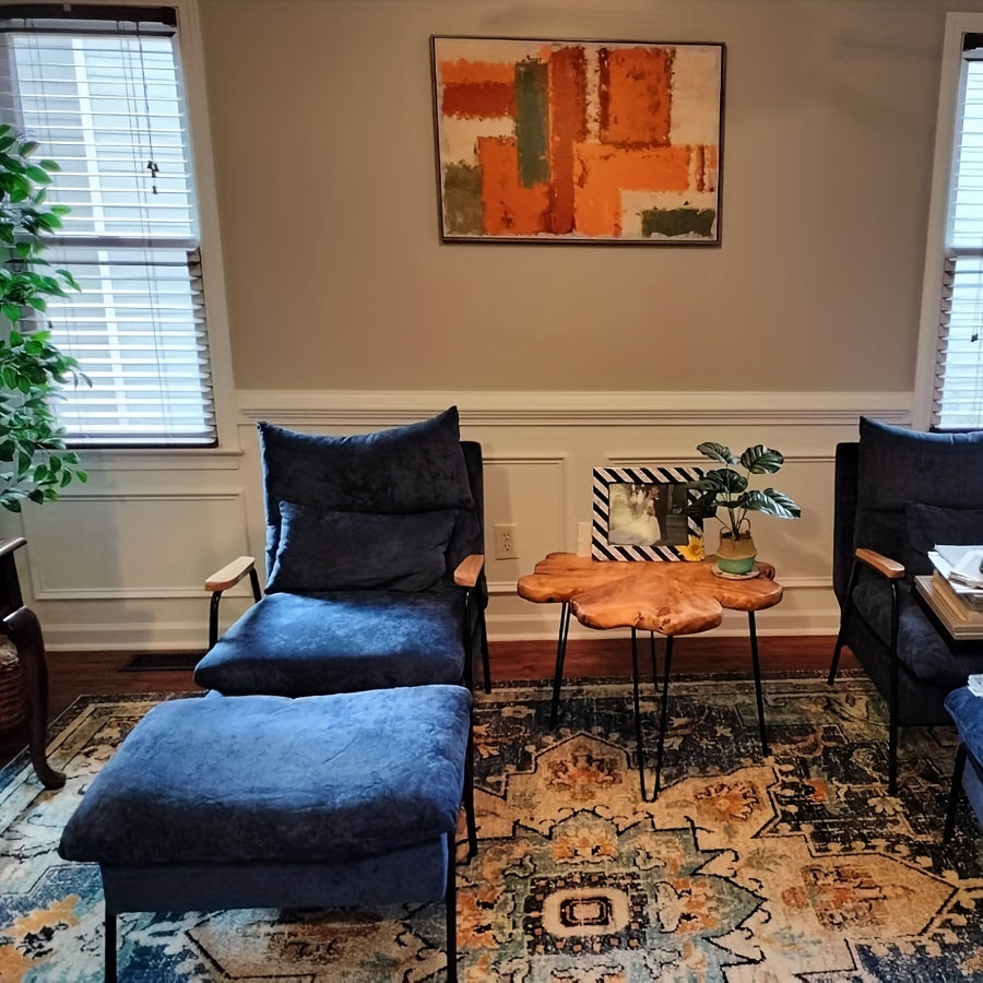 Cedar Wood Side Table Natural Edge Vintage Tripod Accent for Living Room Kitchen Patio