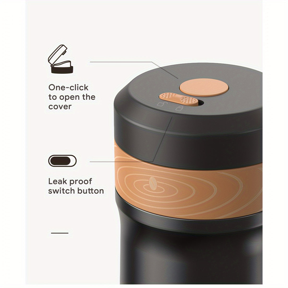 Insulated Stainless Steel French Press Coffee Maker 3-Cup Capacity