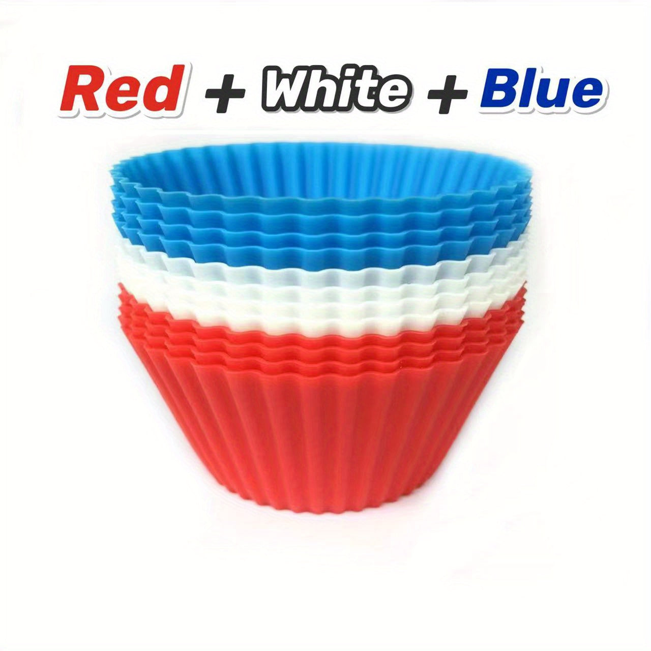 Reusable Silicone Cupcake Pans Set of 12 for Baking Muffins and Cakes