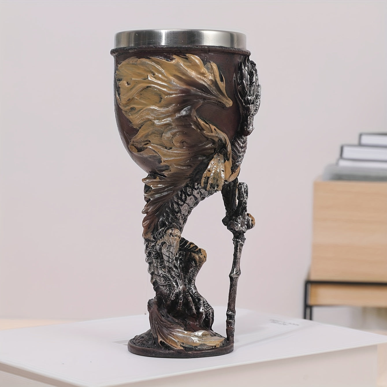 Dragon Sword Cup 200ml Resin Stainless Steel Gothic Drinkware for Parties and Home Decor