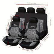 Universal 5-Seater Car Seat Cover Polyester Sponge Filled All-Season Hand Wash