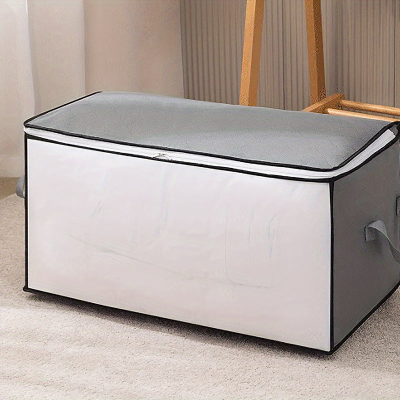 Organizador de armario portátil de gran capacidad con bolsa de almacenamiento de ropa con ventana transparente, bolsa de armario que ahorra espacio