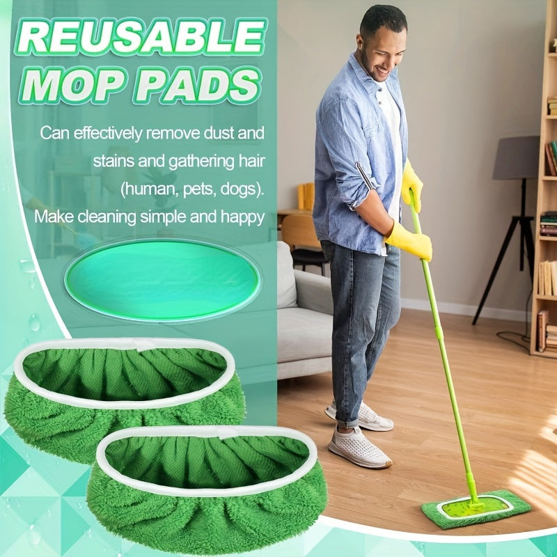 Reusable Mop Replacement Pads Set of 2, 4, or 8, Washable and Absorbent