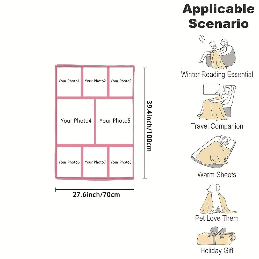 Индивидуальное фланелевое одеяло с фотографией, мягкое теплое одеяло с памятью для пар, семей, дивана, кровати, кемпинга