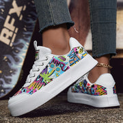Women's Lightweight Casual Sneakers Non-Slip Canvas Lace-Up All-Season