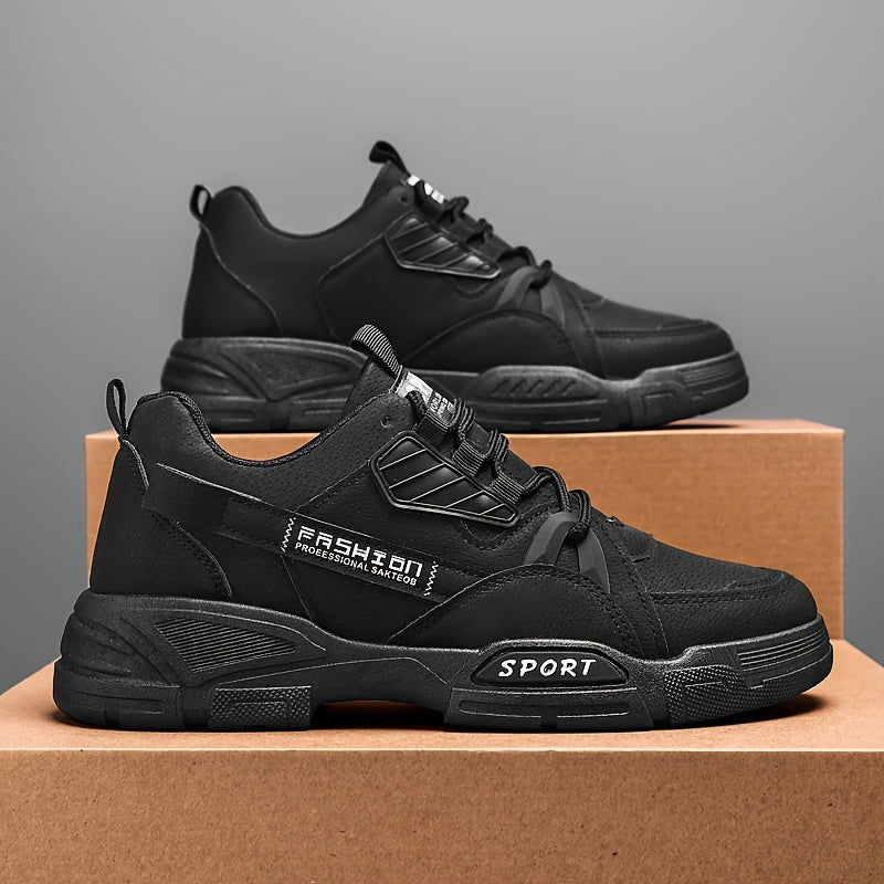 Men's Olive Green Chunky Sneakers Outdoor Casual Hiking Shoes with Thick Sole