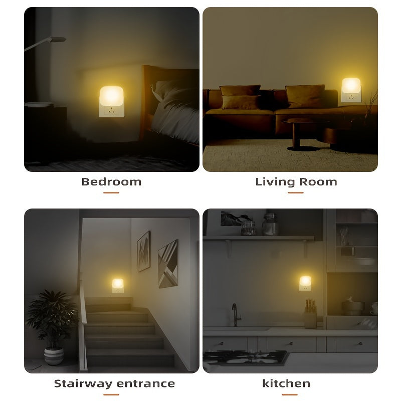 Modern LED Night Lights with Sensor Adjustable Brightness Soft White 3000K for Hallway Bedroom Stairway