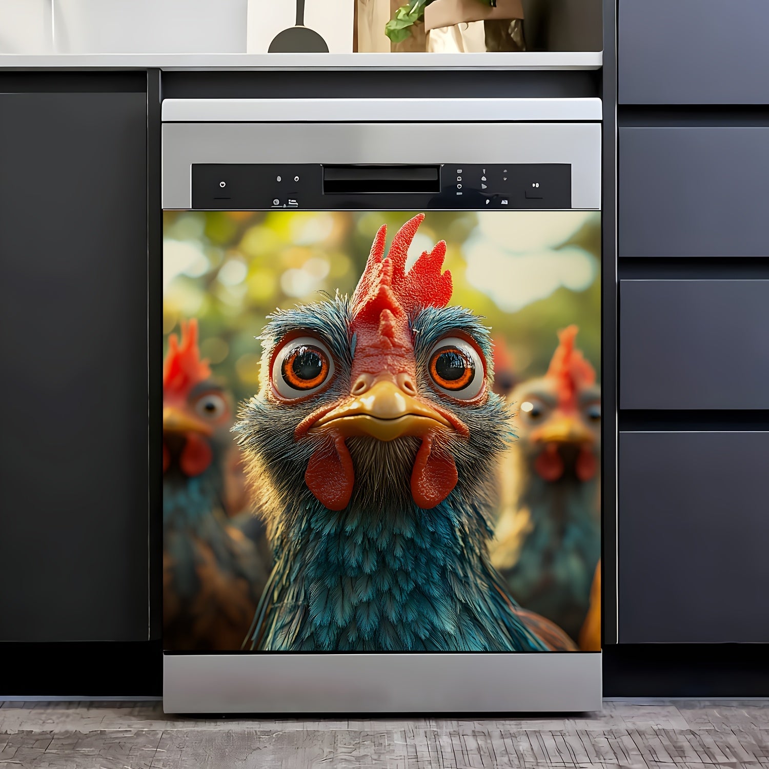 Yashil Qo'yloq Magnitli Qaynatgich uchun Dekor Sticker Suv o'tkazmaydigan Qayta ishlatiladigan Muzlatgich Magnit