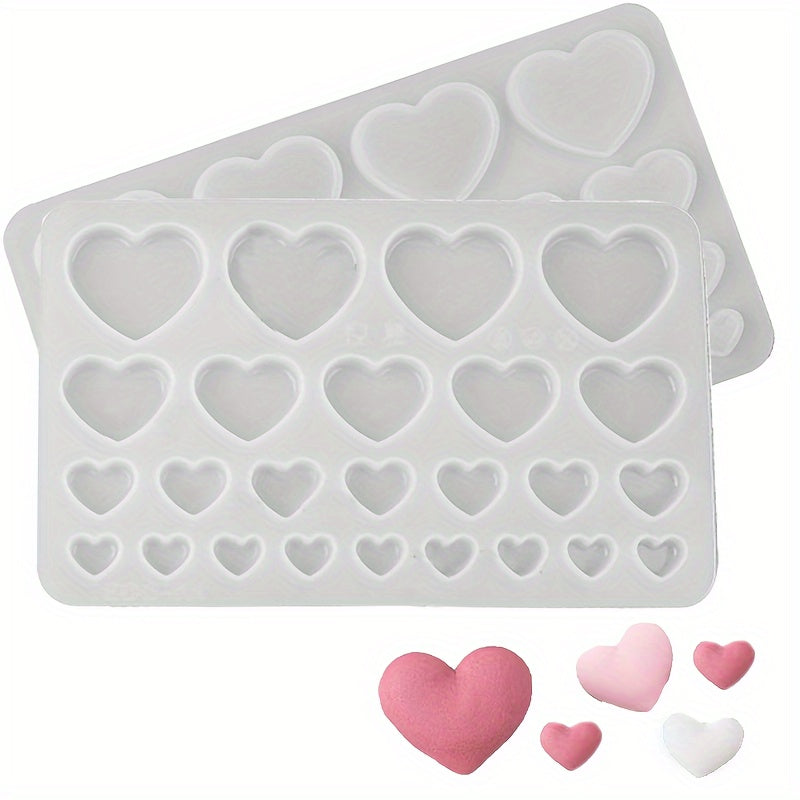 3D Silicone Love Hearts Fondant Mold for Candies Chocolates and Cakes