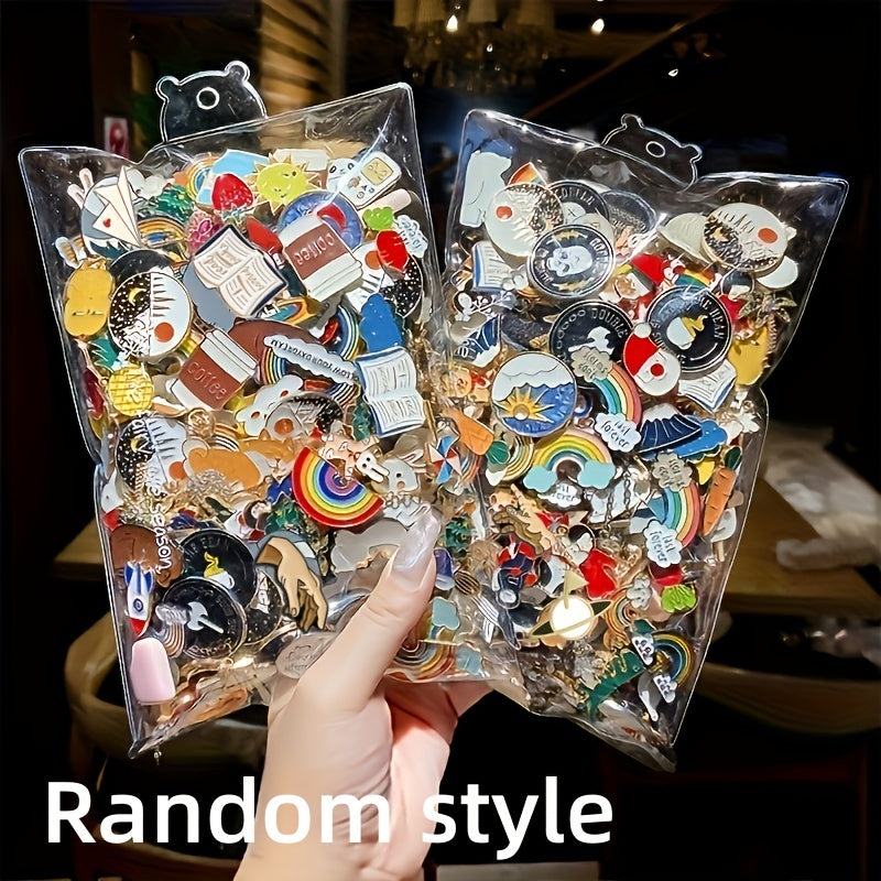 Set of 30 Alloy Pins for Backpacks Hats and Clothes Kids Girls Gift
