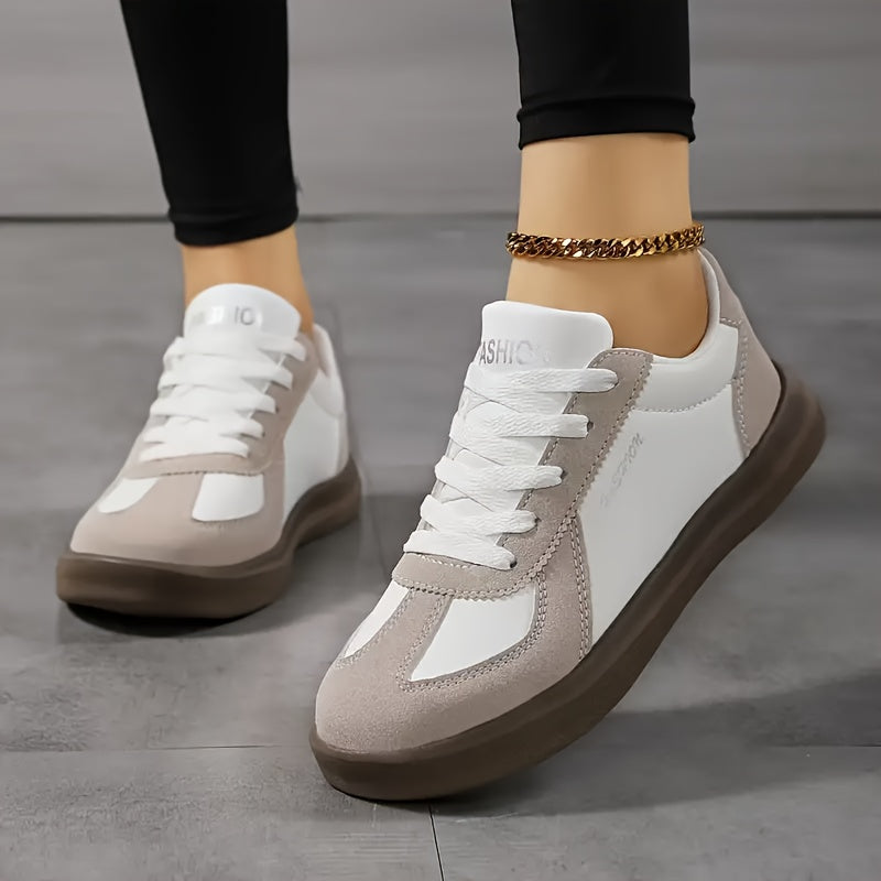 Women's Casual Low-Top Sneakers Breathable Synthetic Light Grey White EU36-43