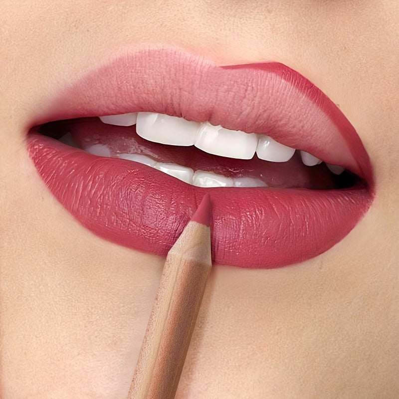 Set de perfiladores de labios mate impermeables para mujer, 24 colores, lápiz de labios de larga duración