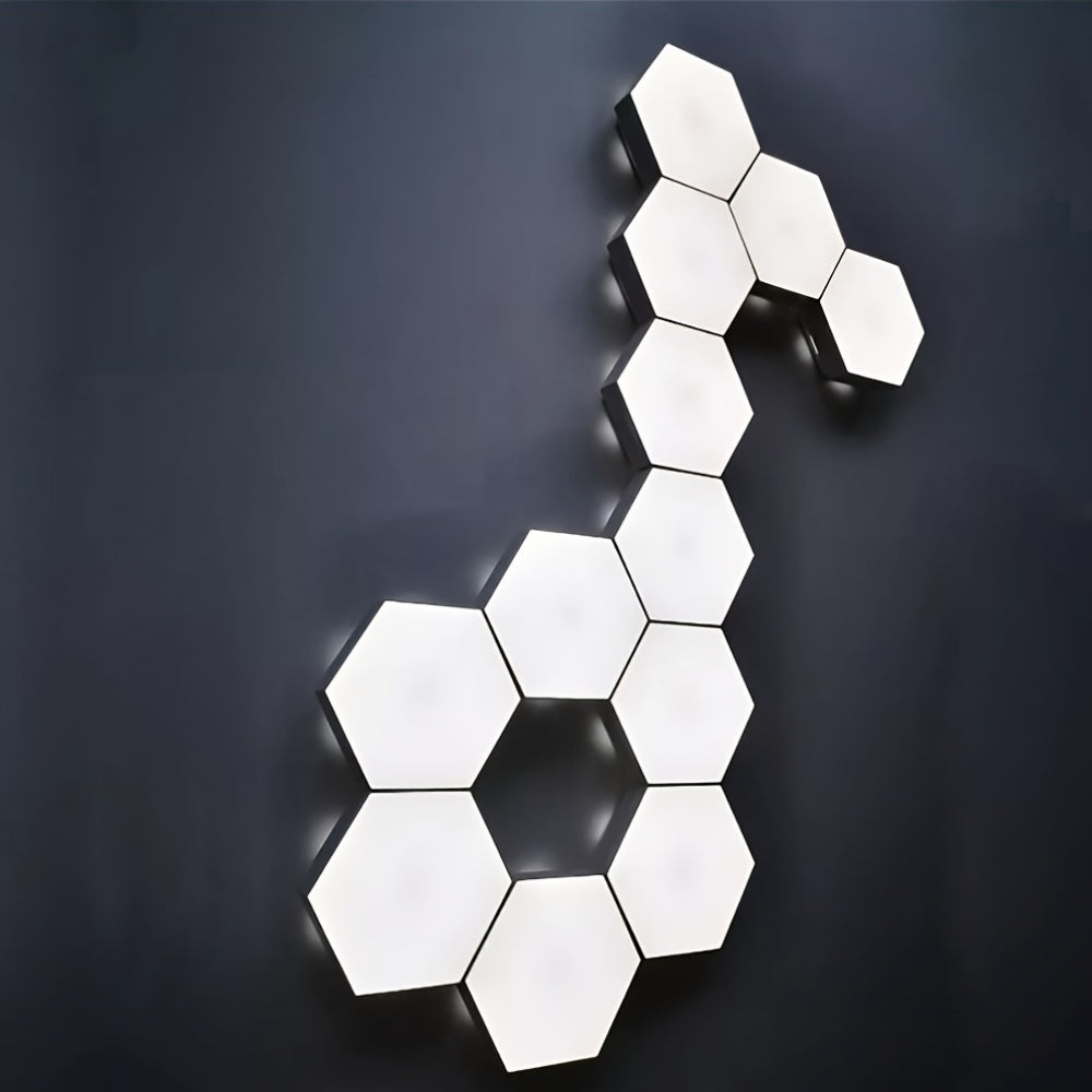 6-Pack Hexagonal LED Wall Lights Touch Control Night Light Energy-Efficient Neutral White