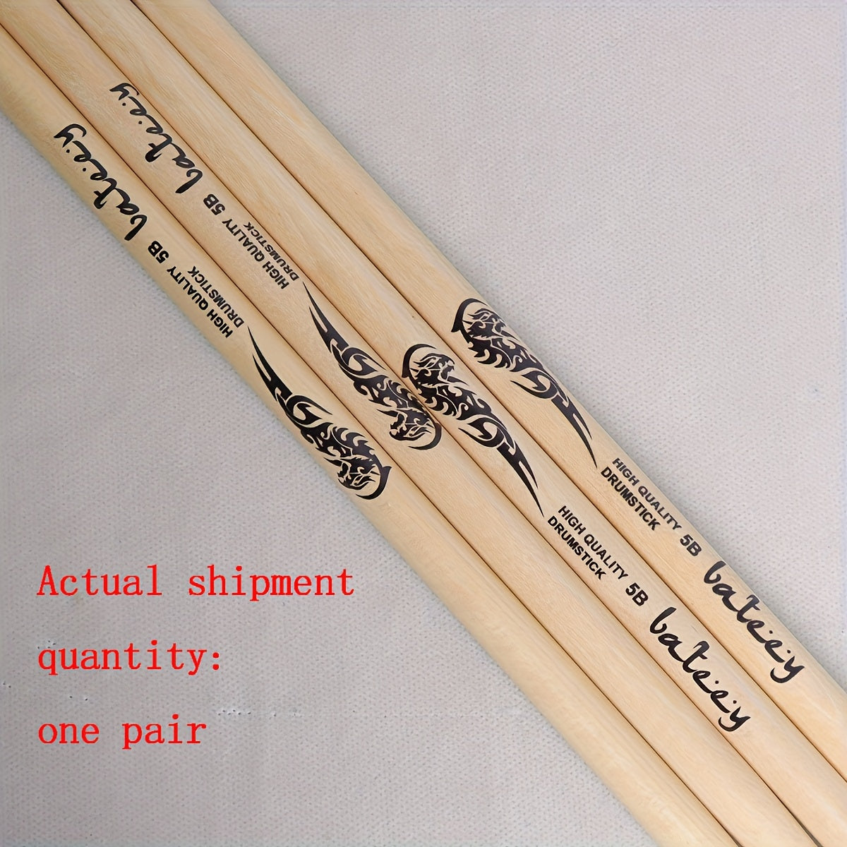 Maple Drumsticks with Totem Design, 5A 7A 5B Sizes, Lightweight, Uncharged