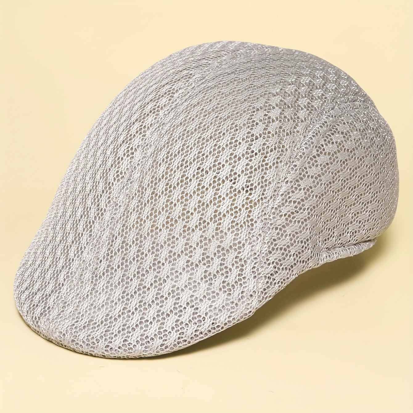 Gorro beré de malla negra ajustable, ligero y de moda para exteriores, unisex