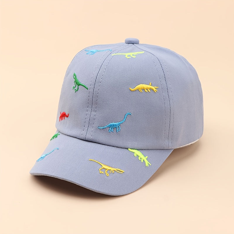 Kids Dinosaur Embroidered Baseball Cap Sun Protection for Boys 3-14