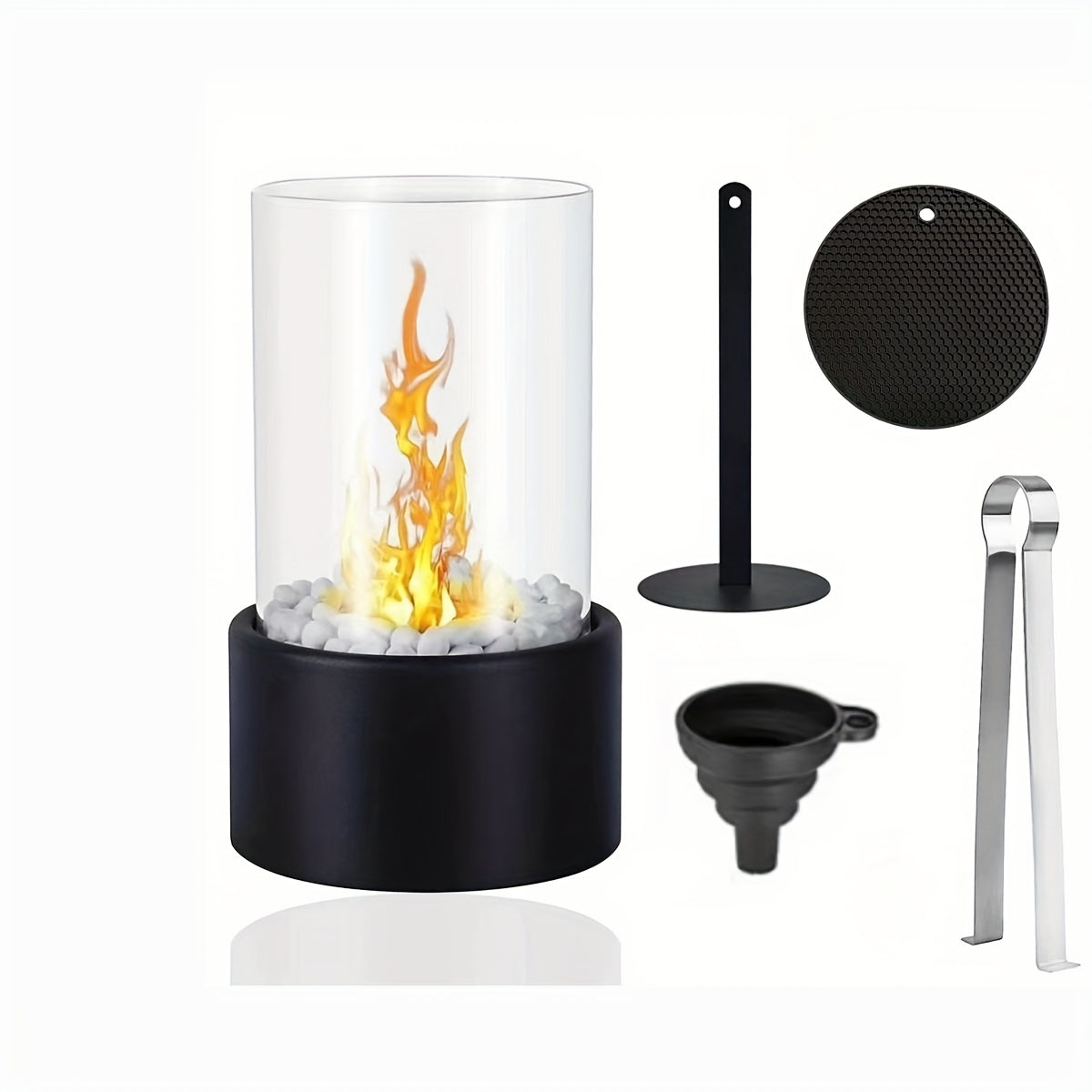 Estufa de mesa contemporánea para interiores, chimenea de bioetanol, diseño moderno