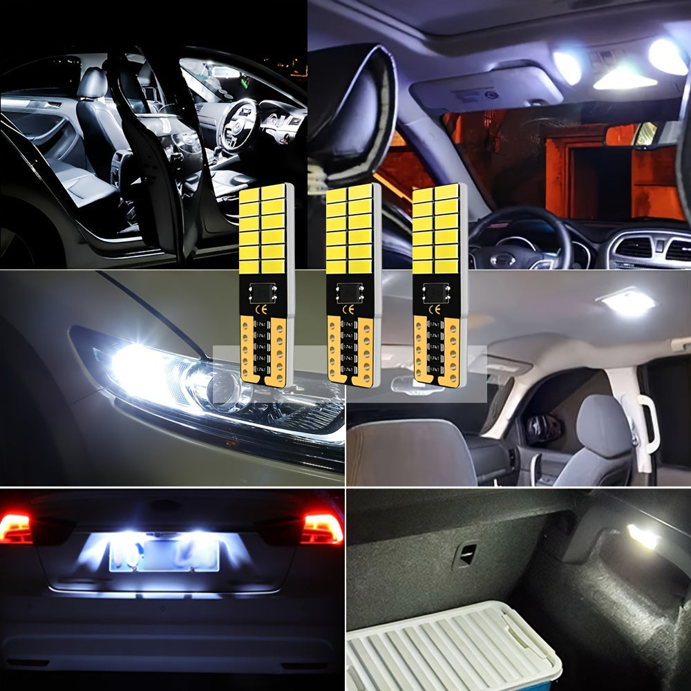 10Pcs 12V T10 W5W LED Bulb Car Interior Dome Light 6000K No Error