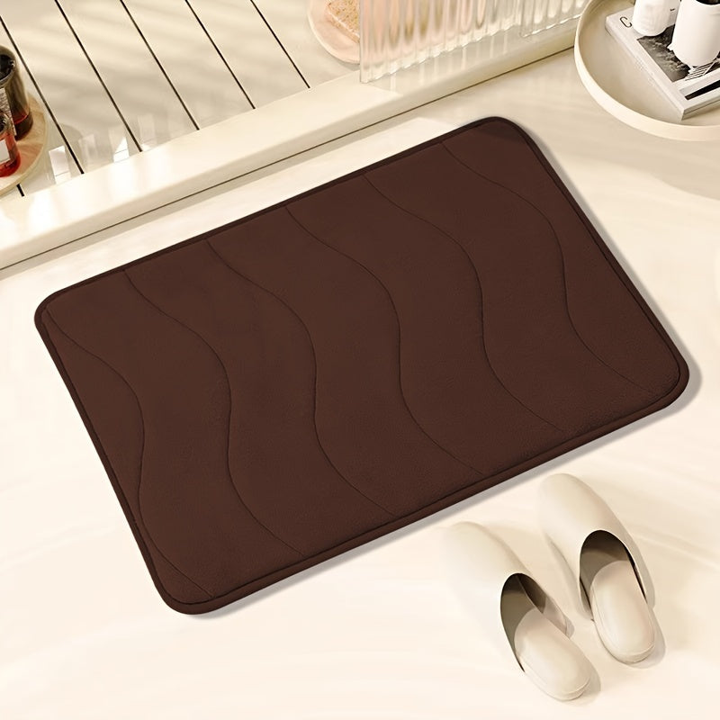 Soft Absorbent Waterproof Rectangular Bath Mat for Bathroom Shower Tub