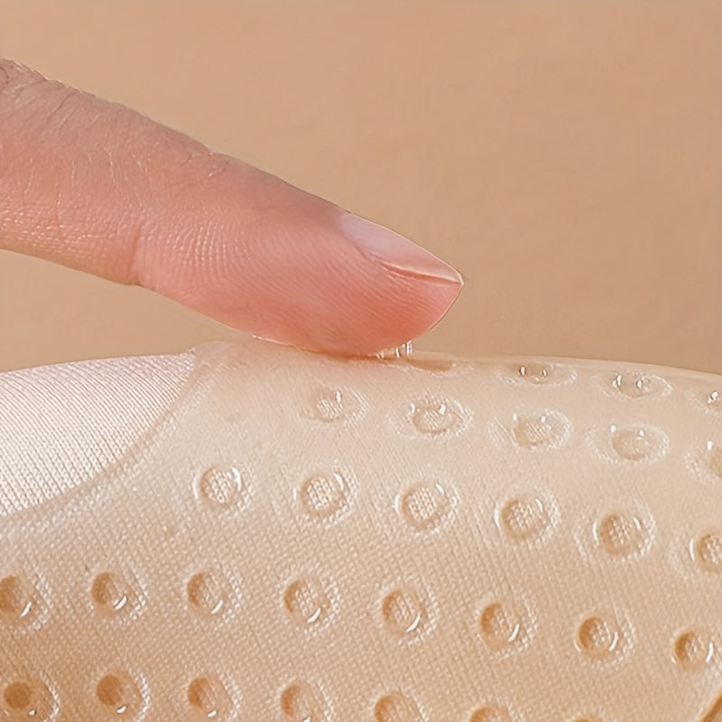 Women's Strapless Push-Up Bra with Nipple Covers and Front Buckle Support