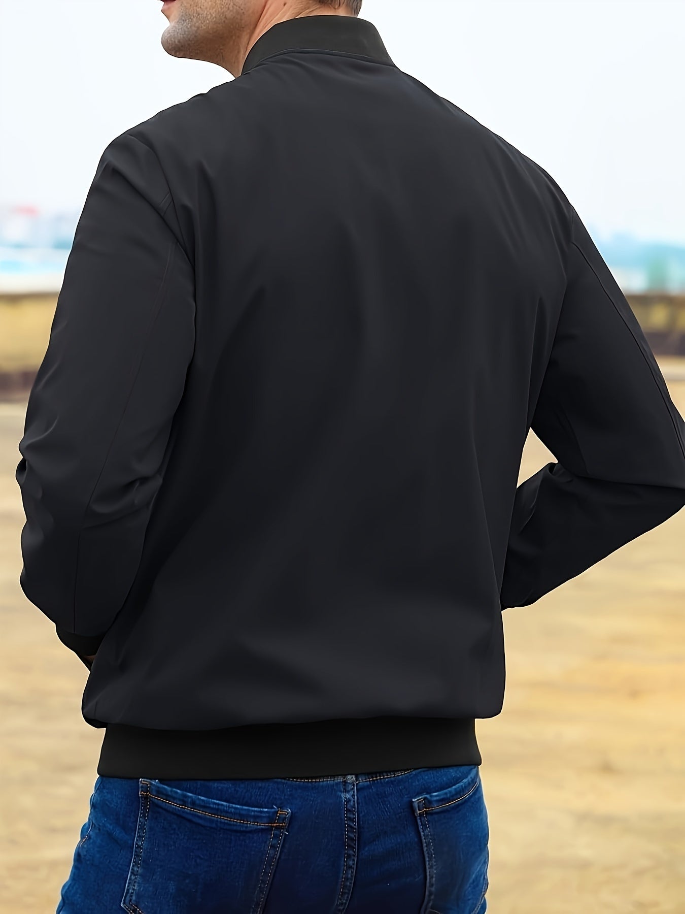 Erkaklar uchun Shahar Qirralari Tasodifiy Beysbol Yaka Kurtkasi: Bahor/Kuz uchun zamonaviy va ko'p funksiyali.