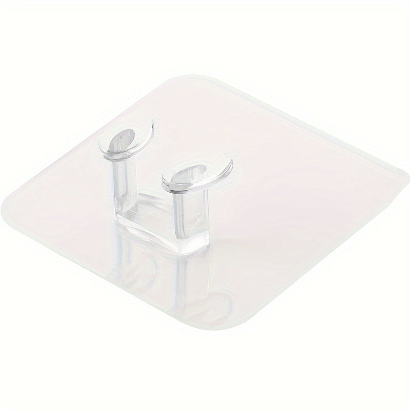 Juego de 4 ganchos de pared de plástico sin taladro, fácil de montar, ganchos modernos de utilidad