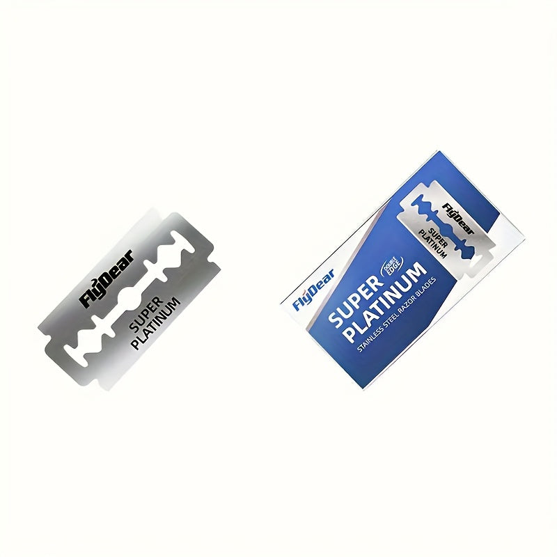 100 Pcs Stainless Steel Double Edge Safety Razor Blades for Classic Shaving