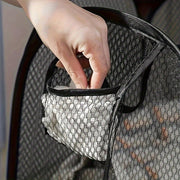 Gran cesta de malla para ropa sucia con asas, contenedor de almacenamiento plegable para ropa sucia