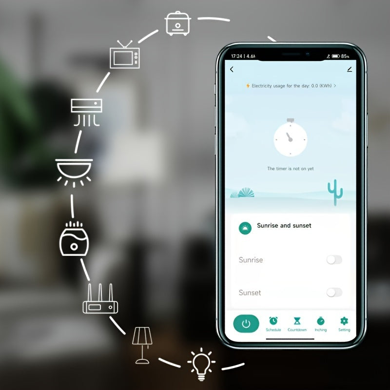 European Standard WiFi Smart Plug with Power Meter 16A Voice Control Mobile App Remote Control