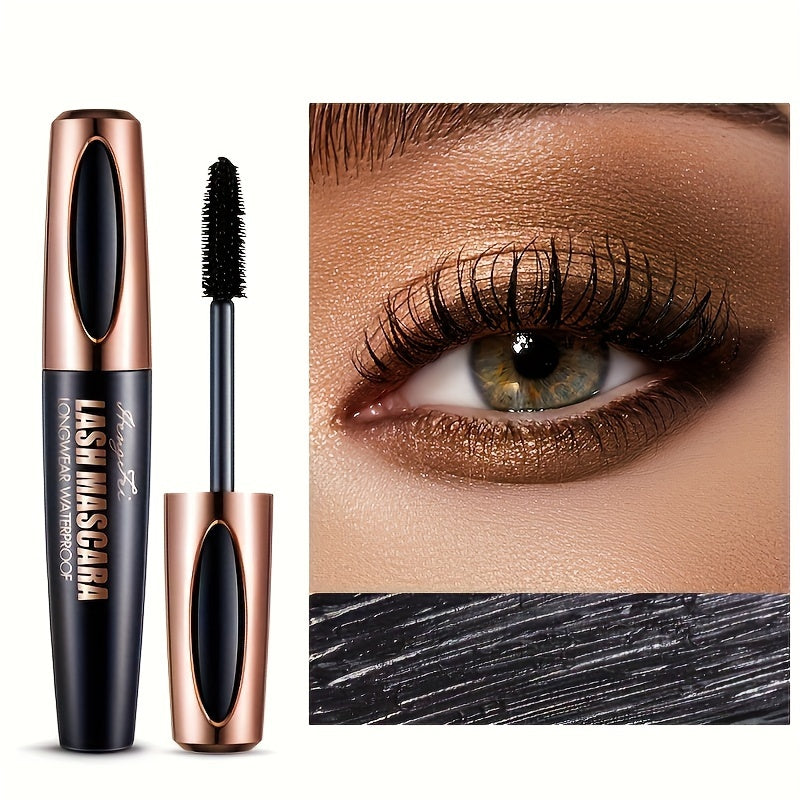 Women Black Waterproof Volumizing Lash Mascara with Curling and Natural Look
