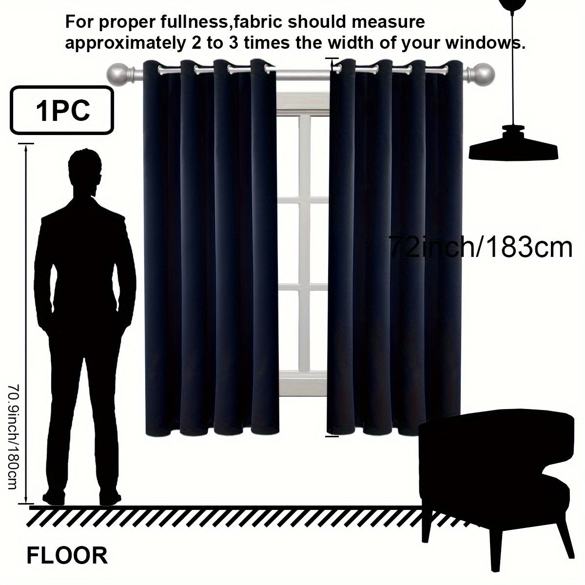 Insulation Blackout Circle Curtains for Bedrooms and Living Rooms Noise Blocker