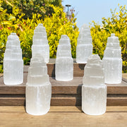 Selenite Crystal Tower for Meditation Home Decor Reiki Gifting