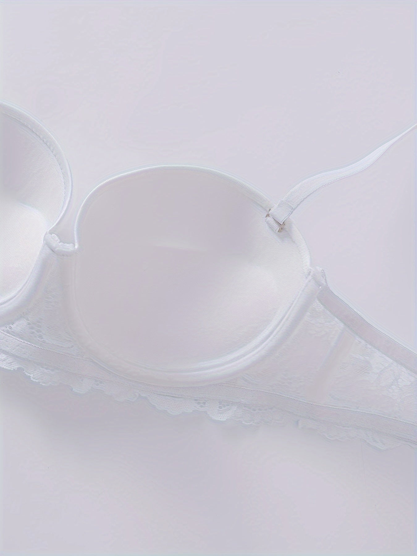 Women’s Lace Push-Up Bras 4-Pack High Support Adjustable Straps Non-Padded Floral Lace