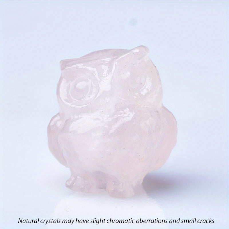 Crystal Carved Owl Figurine for Home Decor and Gift