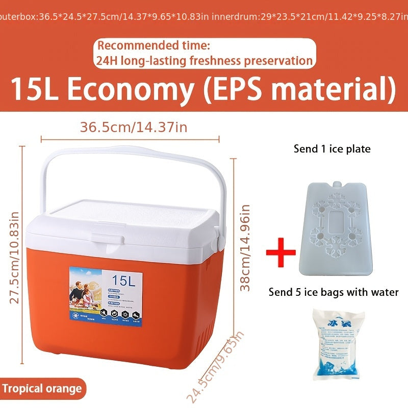 Portable Insulated Cooler Box for Outdoor Fishing Royal Blue Non-Electric Food Contact Safe