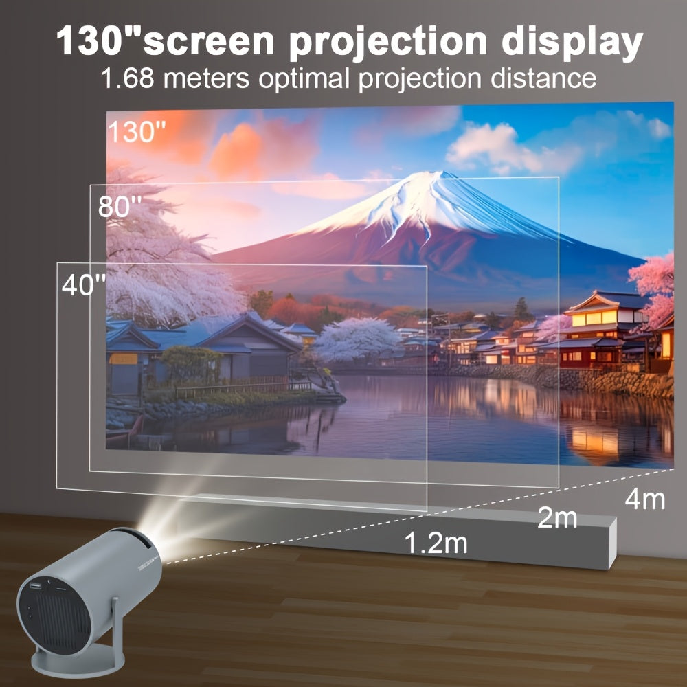 Mini Projector 720P HD 260 ANSI Lumens Wi-Fi 4K Auto Correction 16:9 Android 11