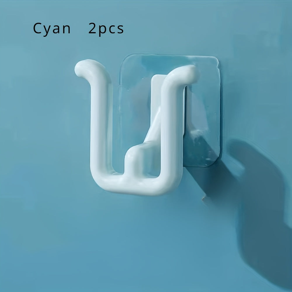 2 Waterproof Shoe Hooks for Non-Perforated Surfaces, Bathroom Kitchen Bedroom Organizer