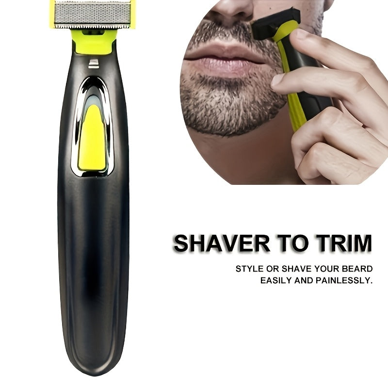 Rechargeable Electric Shaver for Men Women T-Blade Trimmer Beard Hair Removal 300mAh